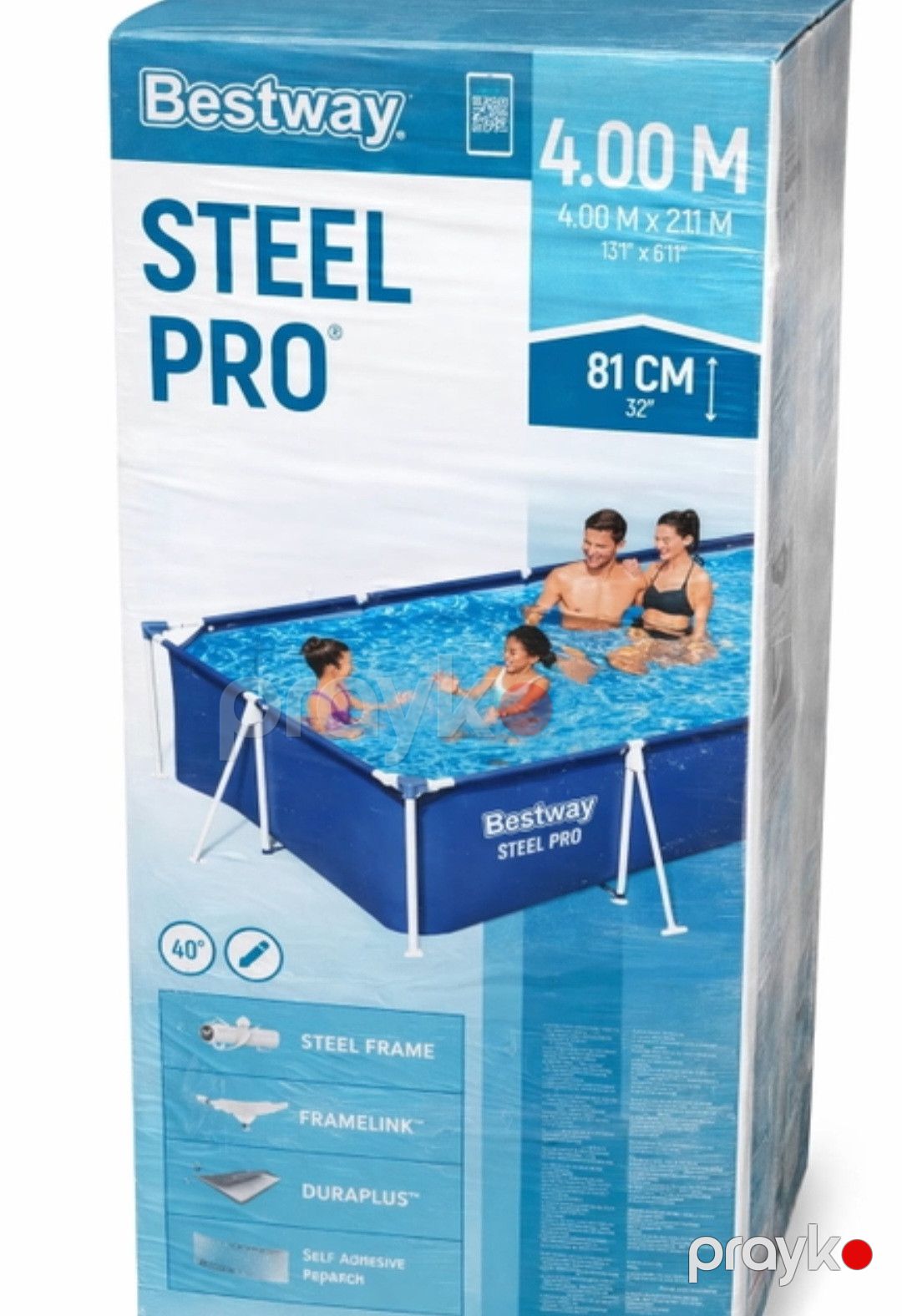 Hovuz Bestway Steel Pro 400211-81, 4000 l, göy — Hovuzlar, Bakı (2)