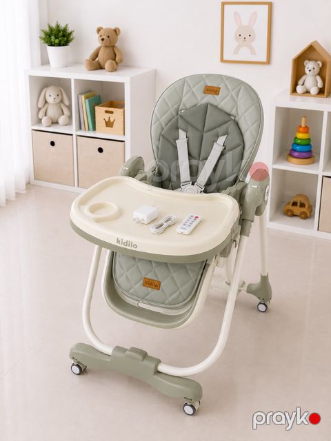 Uşaq yedizdirmə oturacağı Kidilo bm&999, plastik, ağ/yaşıl — Bakı
