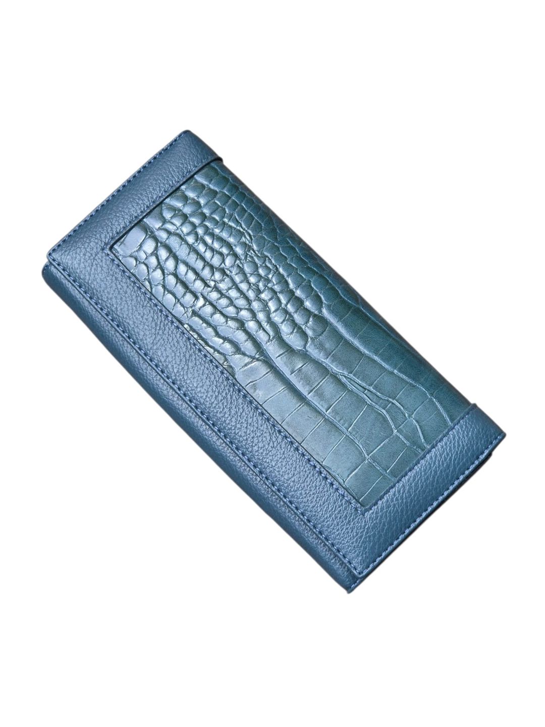 Qadınlar üçün poliuretan pulqabı, göy, 18.5x9 sm, 8 kart bölməsi, Çin istehsalı - Saralyn_C-6553A_Blue — Mallar, Bakı (2)