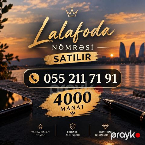 055 211 71 91 nömrəsi satılır. qiymət 4000 azn. xahiş olunur real — Bakı