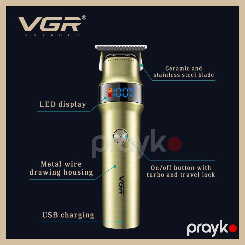 Profissional Trimmer VGR 991 - Keramik Bıçaqlı / 2000mAh / 400 Dəqiqə — Saç kəsmə maşınları, Bakı (5)
