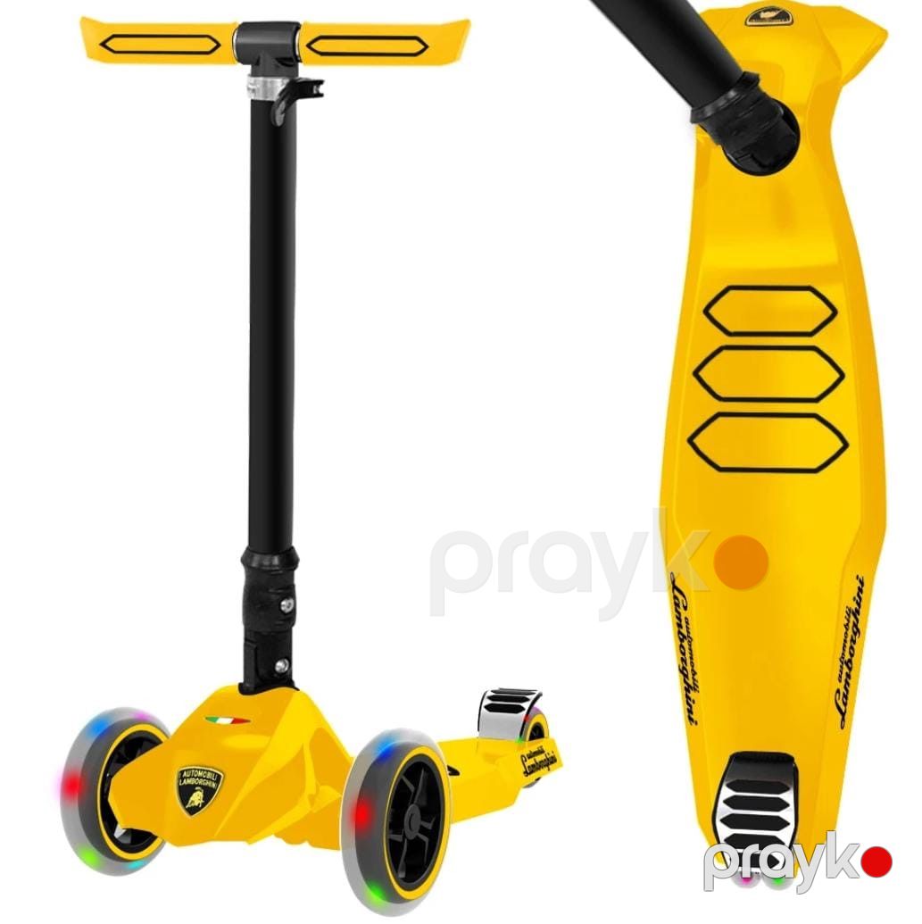Skuter Lamborghini, işıqlı, qatlanan, 2-4 yaş, sarı — Mallar, Bakı (2)