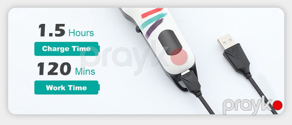 Trimmer VGR 971 - 600mAh / 120 Dəqiqə / 1 Sürət 5500RPM / Cord/Cordles — Saç kəsmə maşınları, Bakı (8)