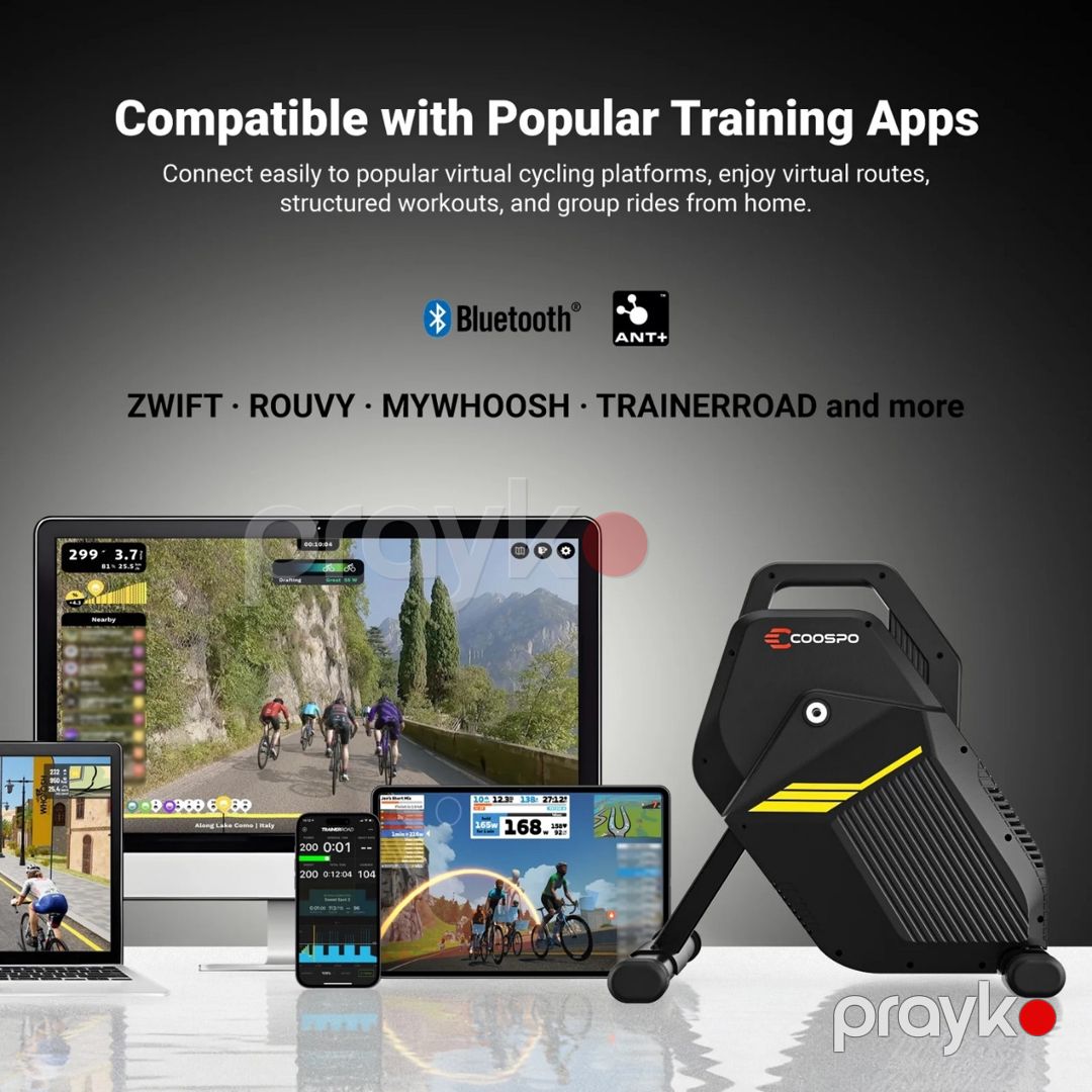 Ağıllı velotrenajor CoosPo T1 Smart Trainer elektromaqnitli ev üçün 120 kq — Mallar, Bakı (3)
