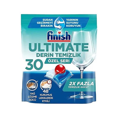 Qabyuyan maşın üçün dəst Finish Quantum (qabyuyan maşın üçün həblər 30 əd + parladıcı 800 ml) — Bakı