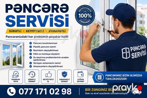 Pəncərə Servisi – sürətli, keyfiyyətli, zəmanətli yeni tikili — Bakı