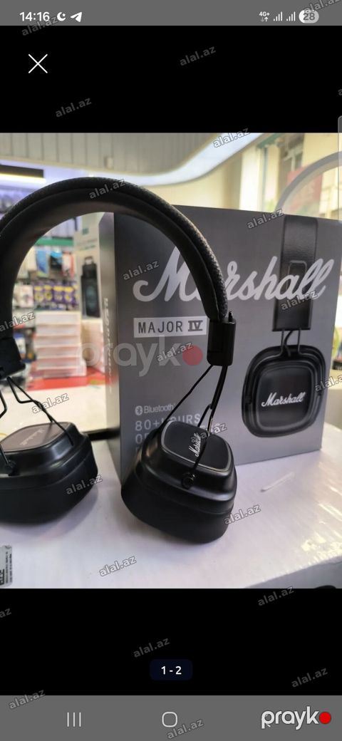 Marshall Major IV Bluetooth qulaqlıq - Model: Marshall Major IV — Bakı