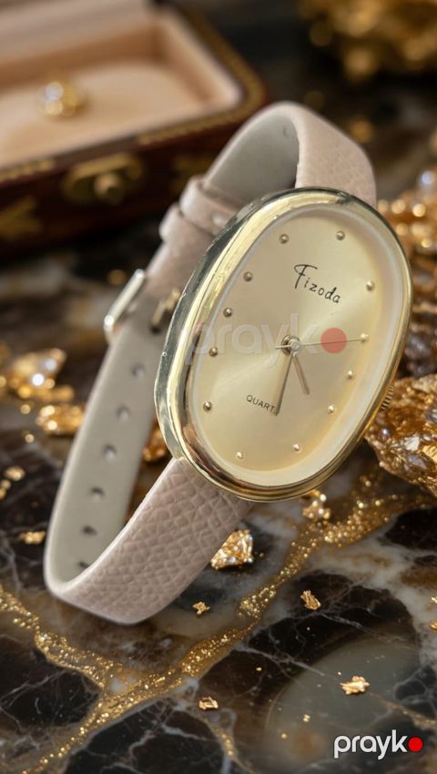 Qadın qol saatı ML_3003 Beige/Gold — Bakı