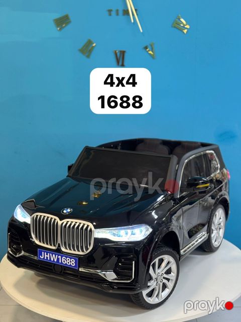 Uşaq elektrik avtomobili 1688 4x4, qara