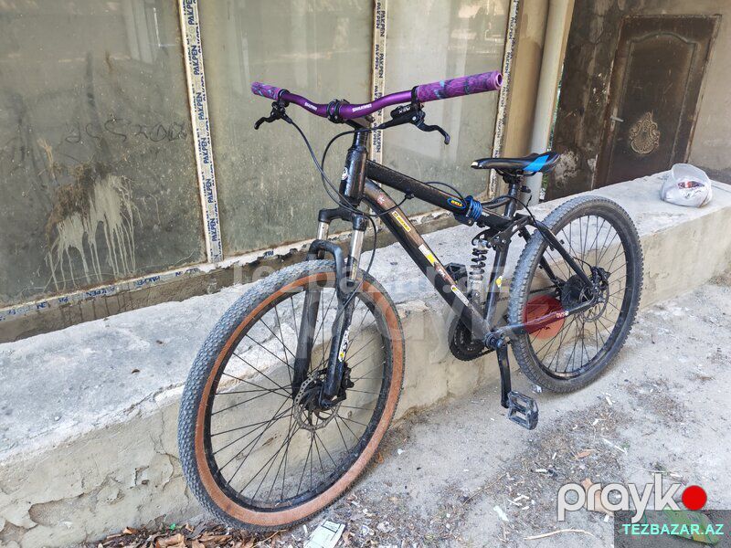 Dağ velosipedi – toba 206modeli qara rengde krasqalanib — Velosipedlər, Xırdalan (3)
