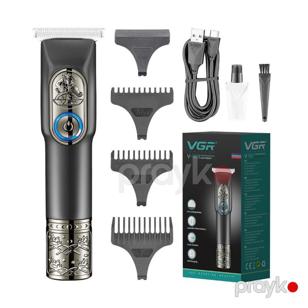 Trimmer VGR 963 - 1500mAh / 200 Dəqiqə / 2 Sürət 6000-6500RPM — Saç kəsmə maşınları, Bakı (2)