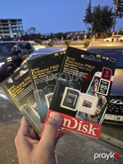 Disk extrame 8gb v30 mikro kartı Səs dron və kmaera üçün idealdi — Bakı