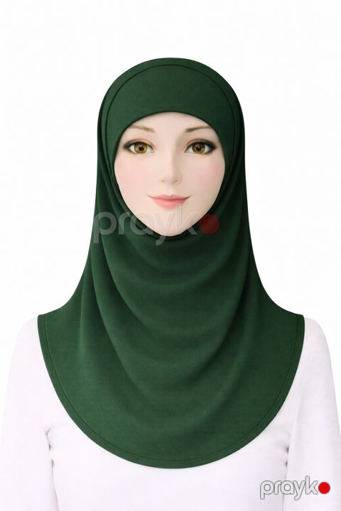 Hicab, yaşıl, trikotaj, ölçü One size — Bakı