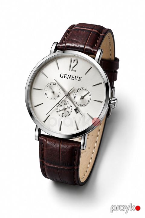 Qol saatı kişilər üçün Geneve Brown/White — Bakı