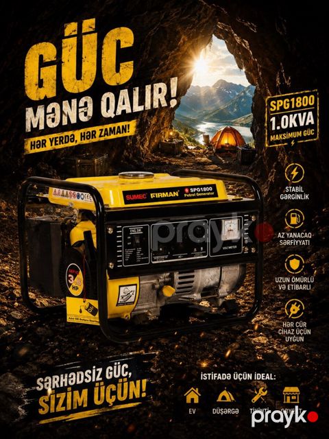 Firman SPG1800 Benzin Generator — Bakı
