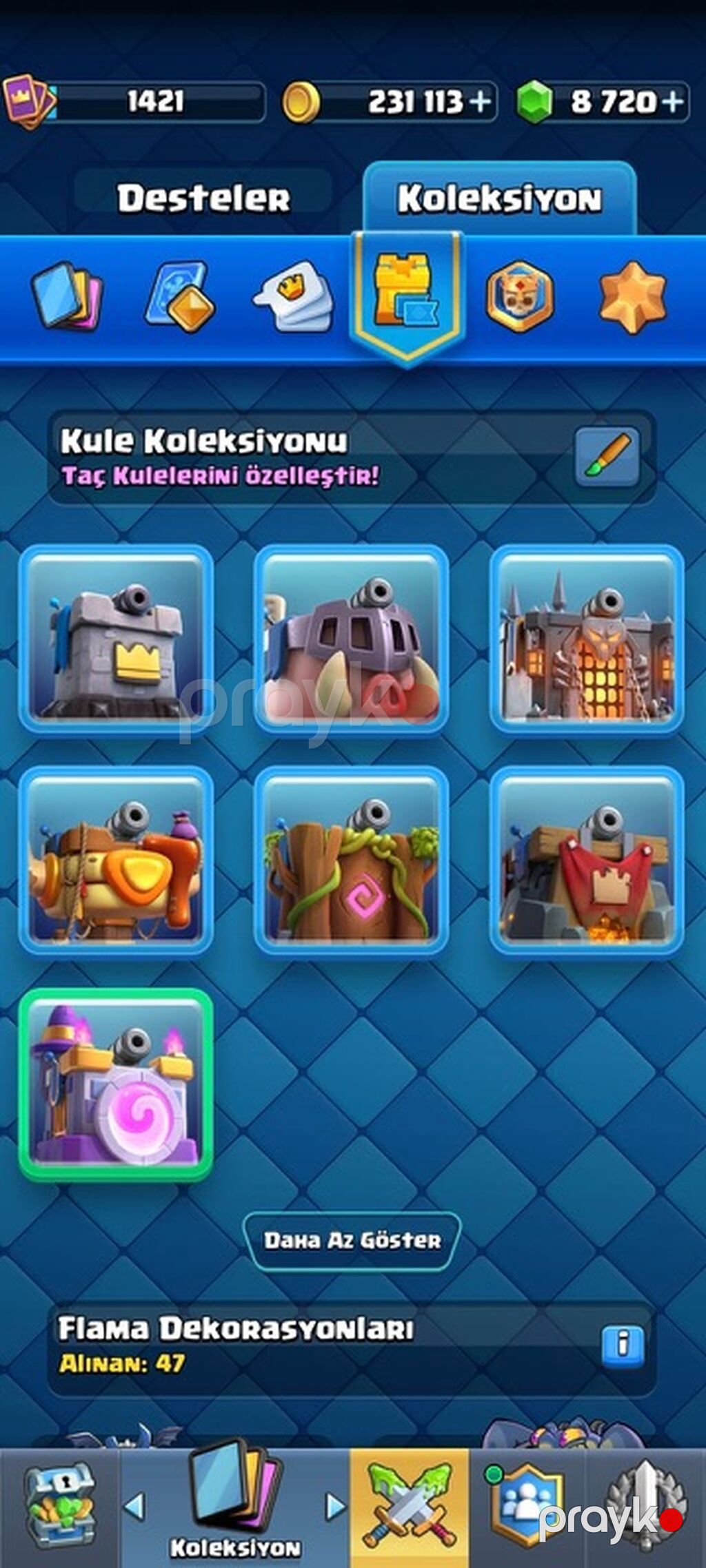 Clash Royale oyun hesabı – eInur5555 - Klan: “Beyaz Ölüm” (Böyük) — Şəxsi əşyalar, Masazır (5)