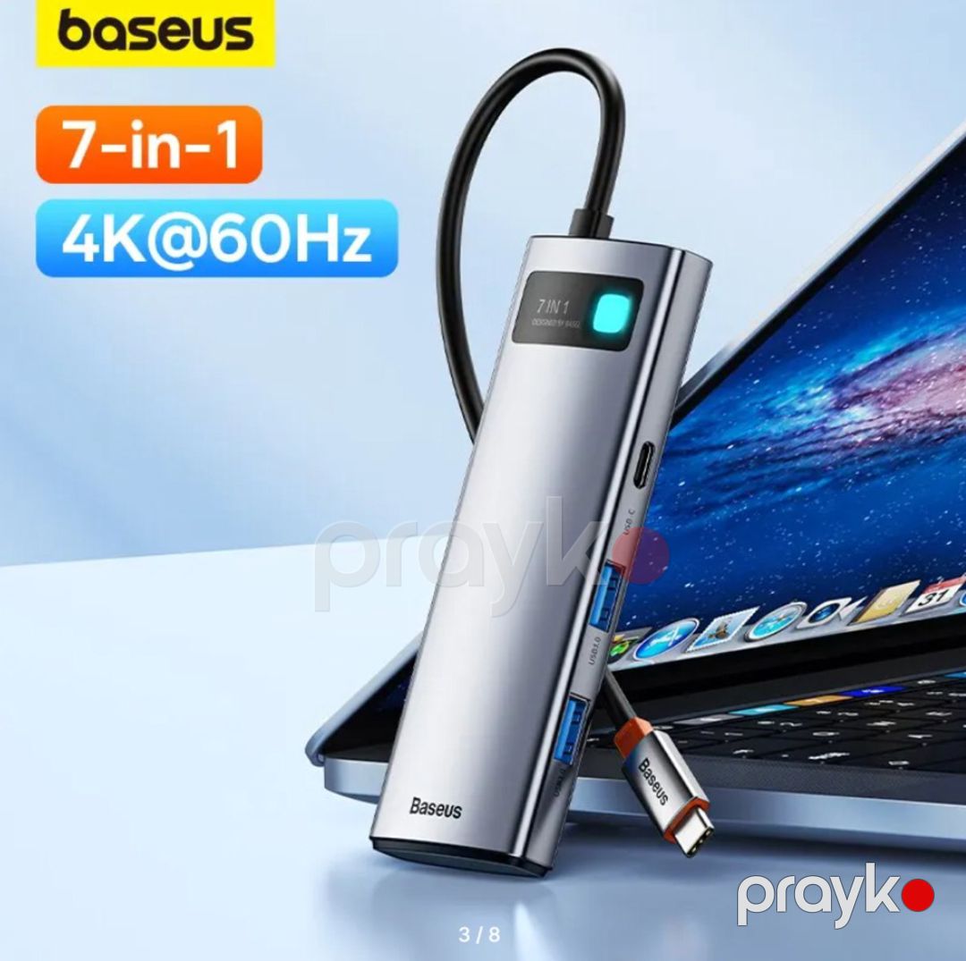 TypeC 4K HUB "Baseus 7in1" — Periferik cihazlar, Bakı (8)