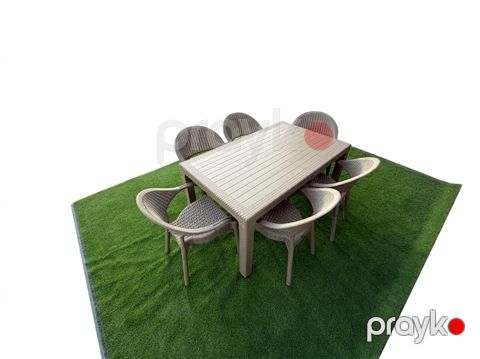 Bağ üçün mebel dəsti Capissi Bambu Pro, dəmir/metal/plastik, 6 yerli — Bakı