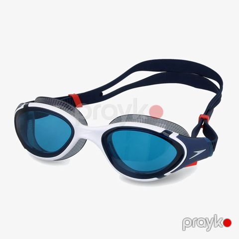 Üzgüçülük üçün eynək Speedo Biofuse 2.0, ağ/mavi