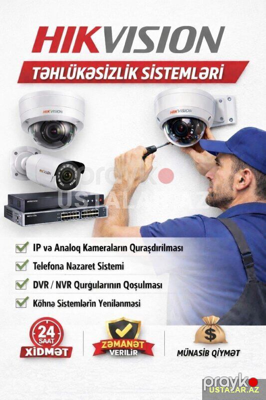 Kamera ustası Kamera quraşdırılması — Təhlükəsizlik sistemlərinin təmir və qurulması, Bakı (10)