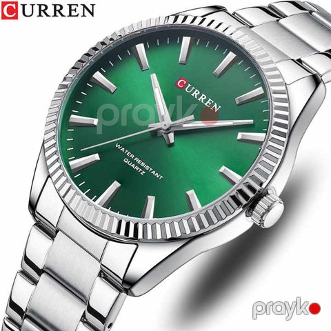 Kişi qol saatı Curren 8425 Silver Green — Bakı