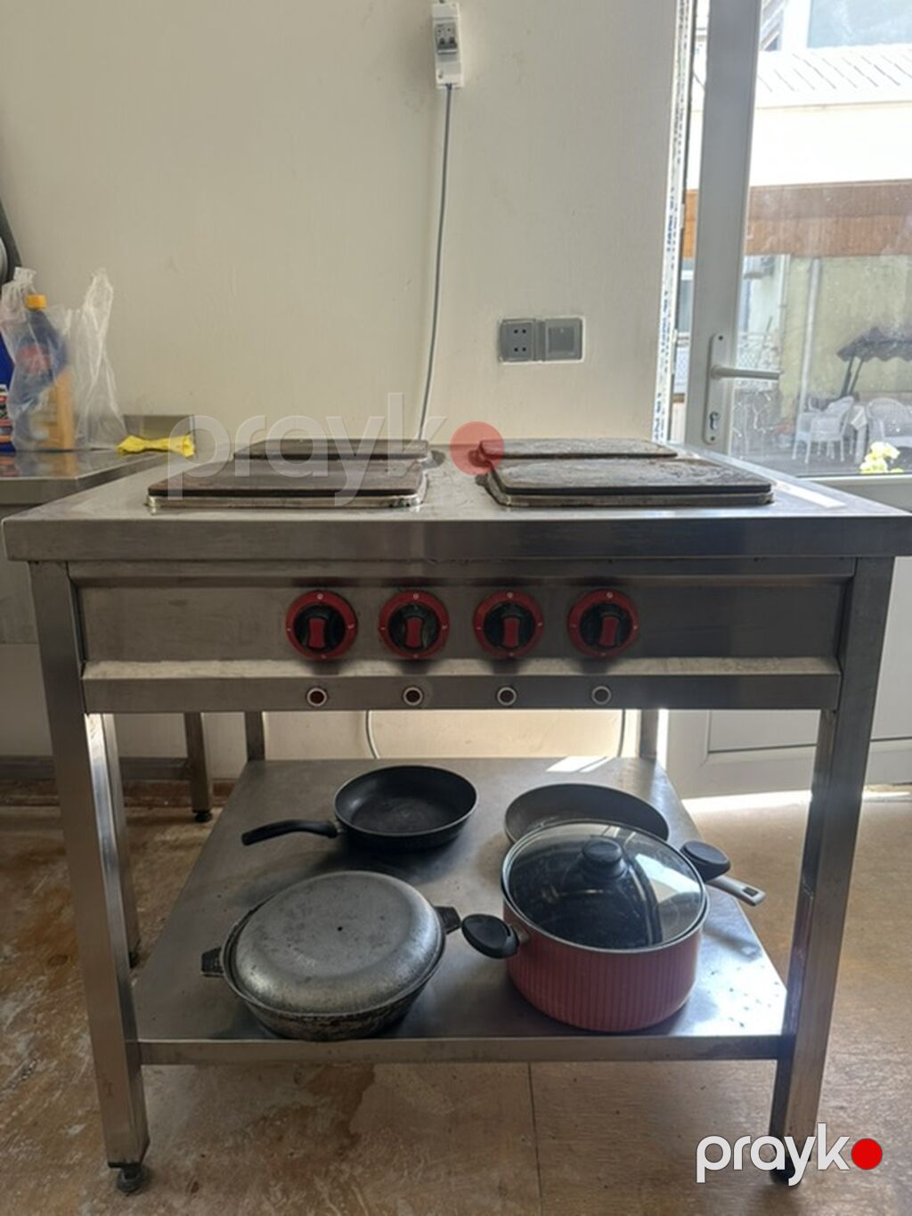 Sənaye tipli elektrik sobası – 4 gözlü - Paslanmayan poladdan korpus — İsitmə avadanlığı, Masazır (3)