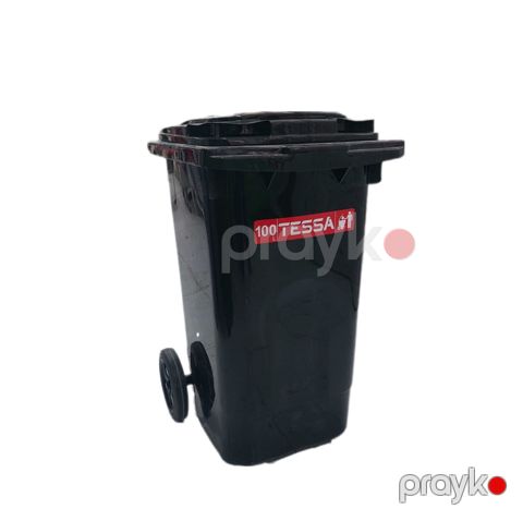 Zibil qabı Tessa, pedallı və təkərli ,100 l, qara — Bakı