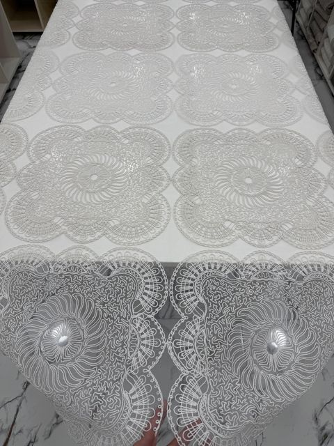 Süfrə krujeva ilə Annaberry, gipür, 160x220 sm, ağ — Bakı