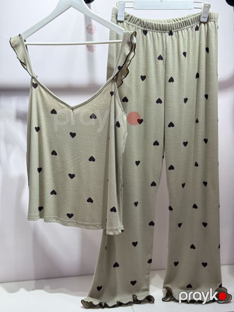 Şalvarlı pijama dəsti qadınlar üçün BP01, bej, elastan/viskoz, ölçü XL — Bakı
