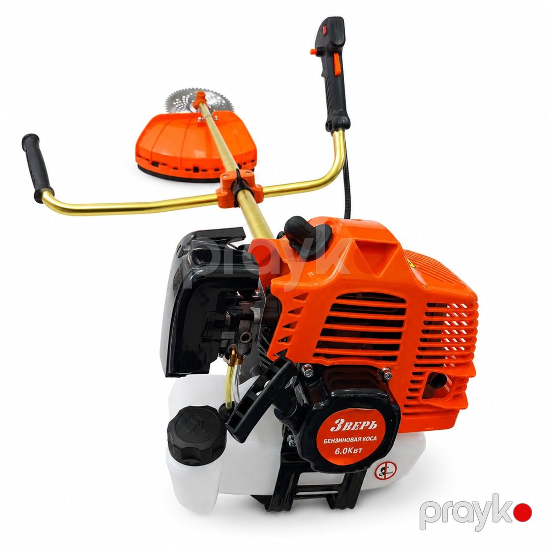 Benzinli trimmer, Zveri, 6.0, narıncı — Mallar, Bakı (2)