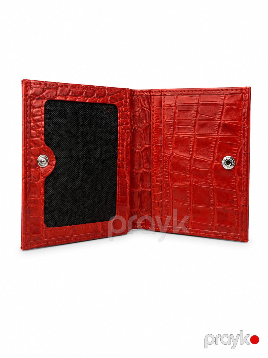 Pulqabı Tony Bellucci, təbii dəri, 10x10 sm, qırmızı — Mallar, Bakı (2)