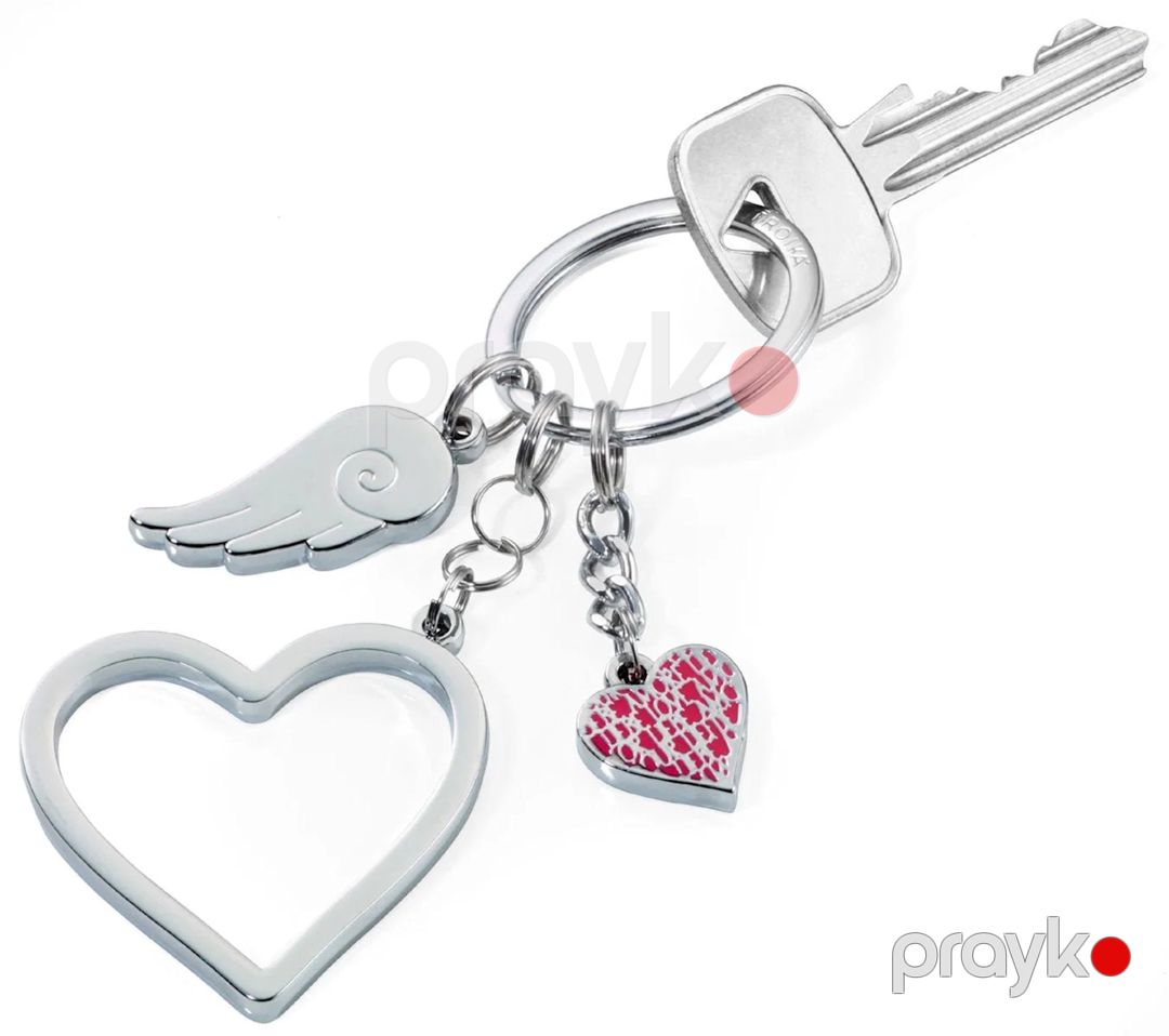 Açar üçün brelok Troika KR17-01-CH Love is in the Air, metal, 45x4x100 mm — Mallar, Bakı (2)