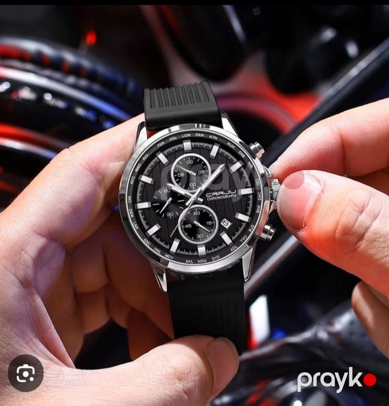 Qol saatı Crrju Qara Silikon Dairəvi SS185 B889 — Mallar, Bakı (2)