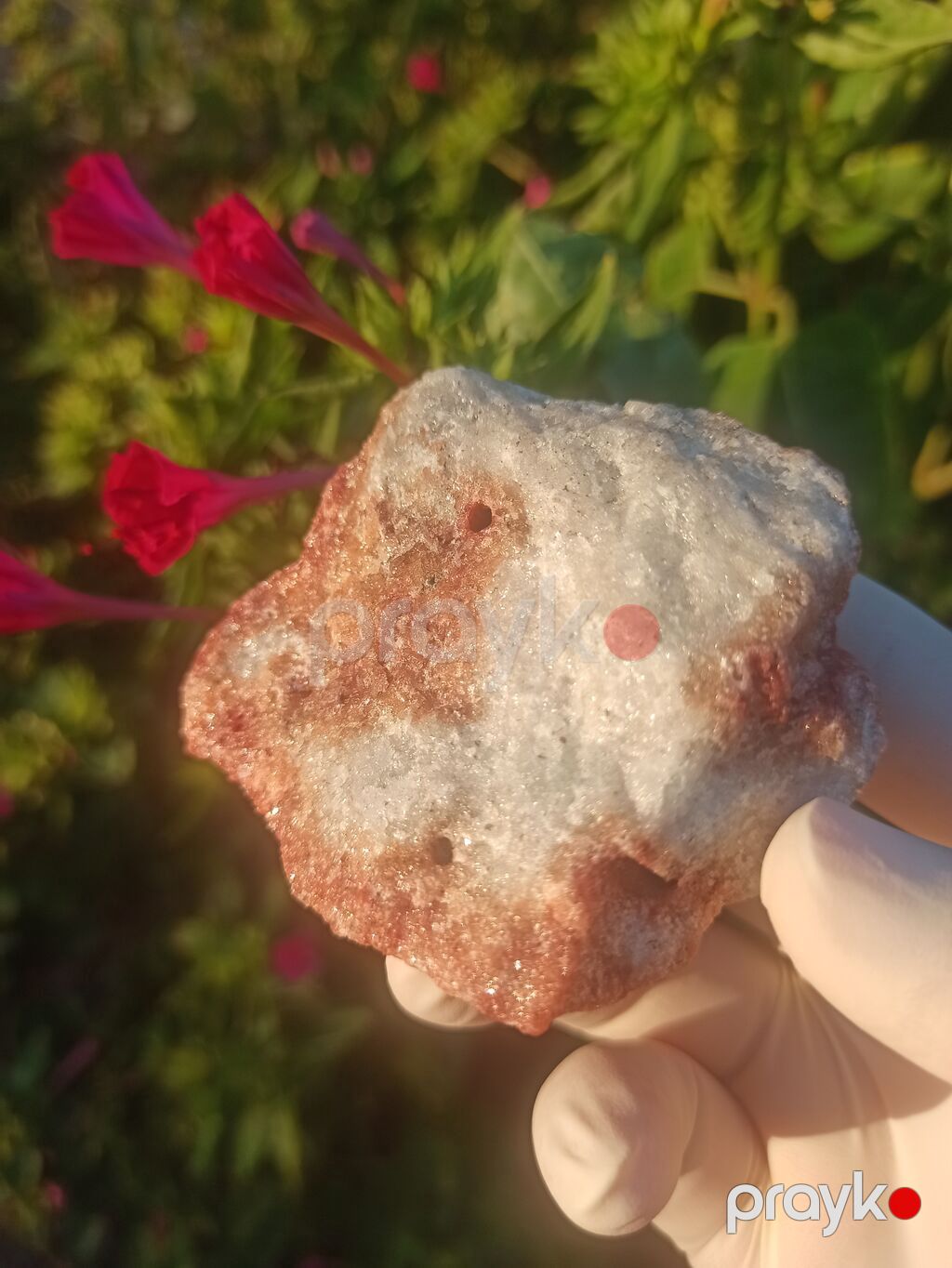 Təbii kolleksiya daşı – qırmızı-russet rəng keçidli, ağ-kvarsvari — Digər, Sumqayıt (8)