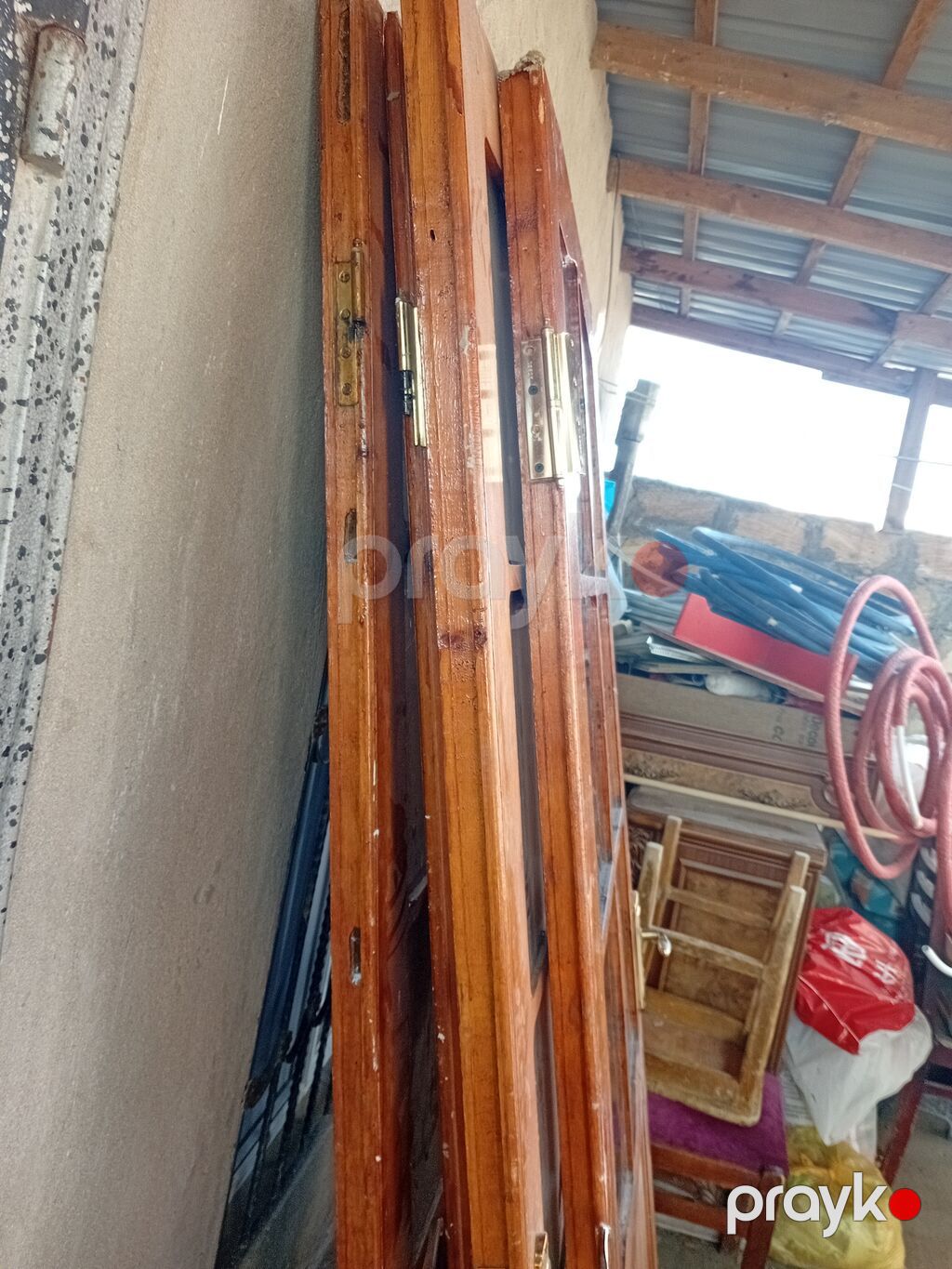 Şüşəli taxta qapı dəsti 4 ededdir hamsi birlikde 50 manat 82x193 — Pəncərələr, qapılar, balkonlar, Bakı (2)