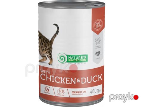 Nəm yem pişik balaları üçün Nature's Protection, toyuq və ördək ilə, 400 q — Bakı