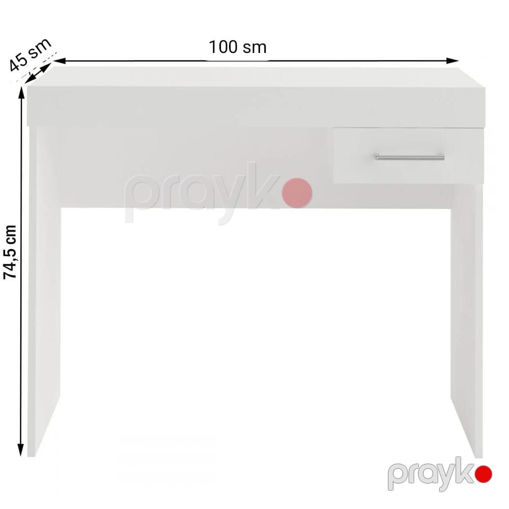 Yazı masası 13900758, laminat/LDSP, ağ, 100x45x74.5 sm — Mallar, Bakı (2)