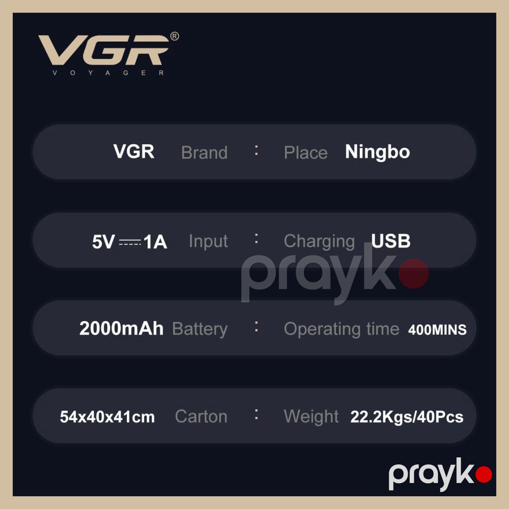 Profissional Trimmer VGR 991 - Keramik Bıçaqlı / 2000mAh / 400 Dəqiqə — Saç kəsmə maşınları, Bakı (7)