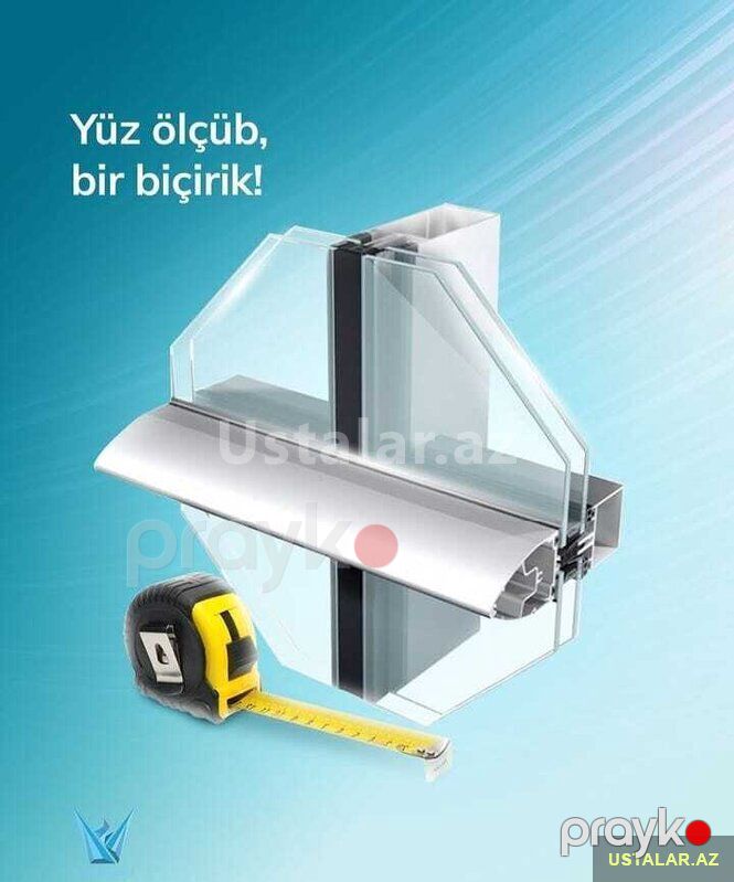 Şok Endırımlı Plastik qapı və pəncərə — Pəncərələr, qapılar, balkonlar, Bakı (7)