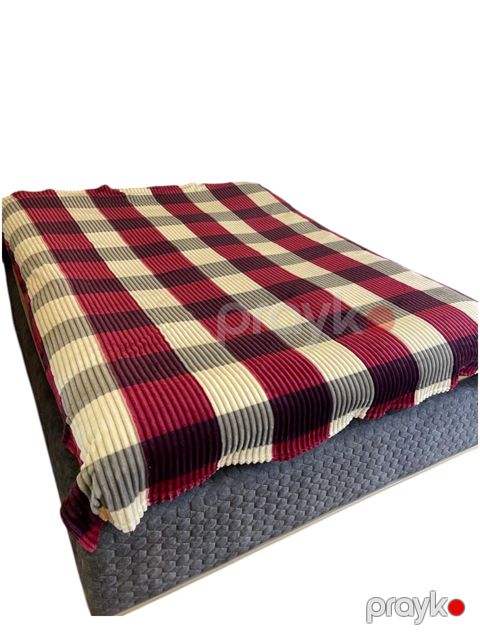 Yataq örtüyü Bamboo model 13.25, yeni model, yaz-yay-payız fəsilli, kletka (şahmat) dizaynlı, Bamboo materiallı - GS_1_026 — Bakı