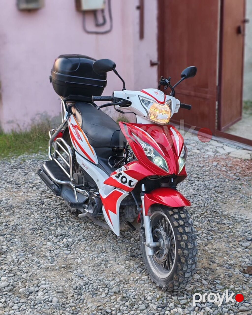 Skuter/moped – SKY 49 “X-Sport” tipli, qırmızı-ağ rəng sxemi ilə — Mopedlər və skuterlər, Digah (4)