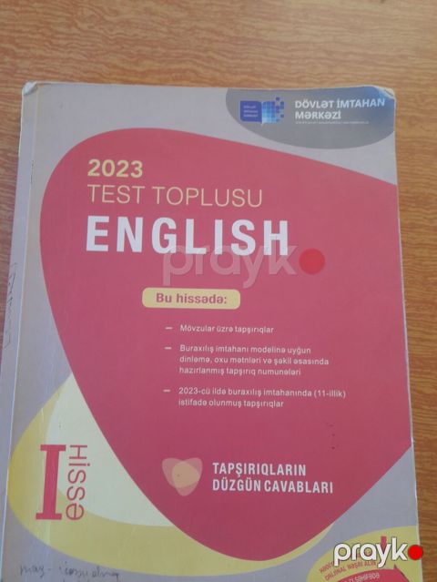 İngilis dili Testlər 11-ci sinif, DİM, 1-ci hissə, 2023 il — Bakı