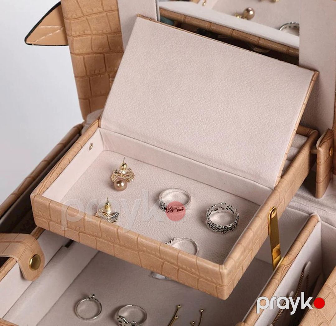 Bəzəklər üçün orqanayzer 4500, 5 bölməli, 12.5x17.5x13.8 sm, qəhvəyi — Mallar, Bakı (3)