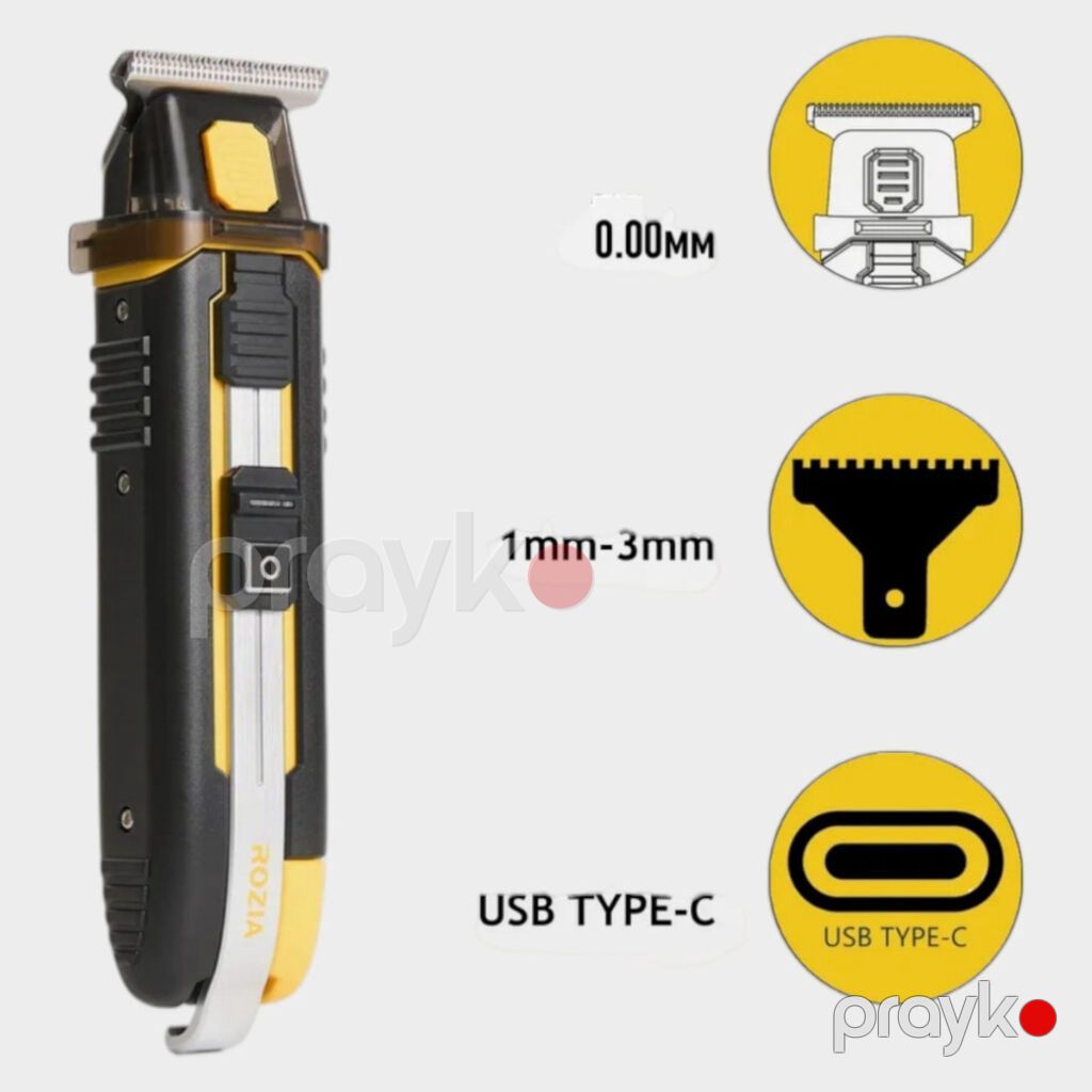Taraş aparatı Rozia M1 600MAH / 90 Dəqiqə / Polad Bıçaqlı / (1/2/3mm) — Saç kəsmə maşınları, Bakı (4)