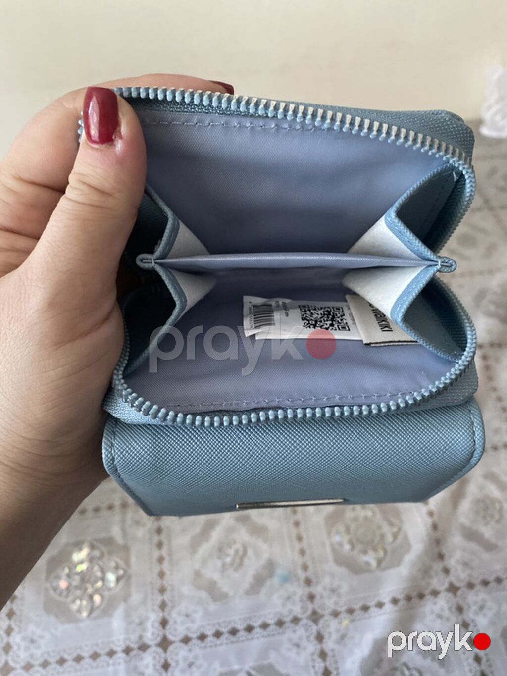 LC Waikiki mini pulqabı - Rəng: açıq mavi - Material: teksturalı — Cüzdanlar və vizit kartlıqları, Masazır (4)