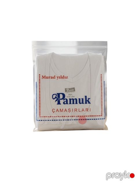 Kişilər üçün mayka dəsti MY02, ağ, pambıq, ölçü L, 6 ədəd — Bakı