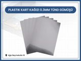 Plastik kart kağızı 0.3mm tünd gümüşü — Qulam