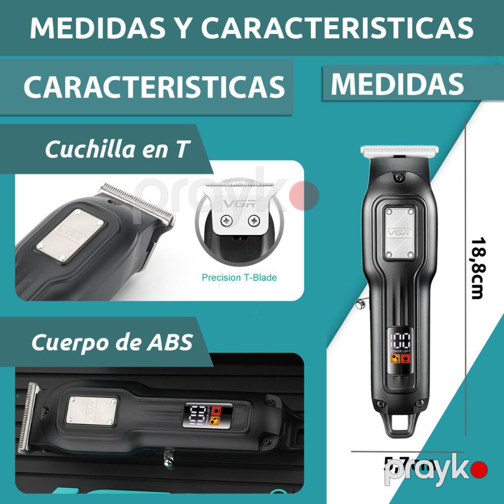 Trimmer VGR 918 - 600mAh / 100 Dəqiqə / 1 Sürət 6500RPM / Cord/Cordles — Saç kəsmə maşınları, Bakı (8)