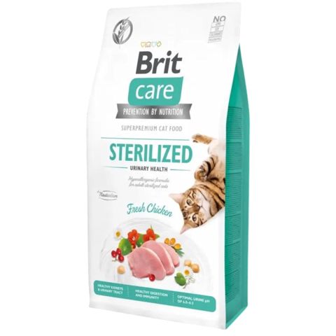 Diyetik yem pişiklər üçün Brit Care Cat GF Sterilized Urinary Health, 7 kq — Bakı
