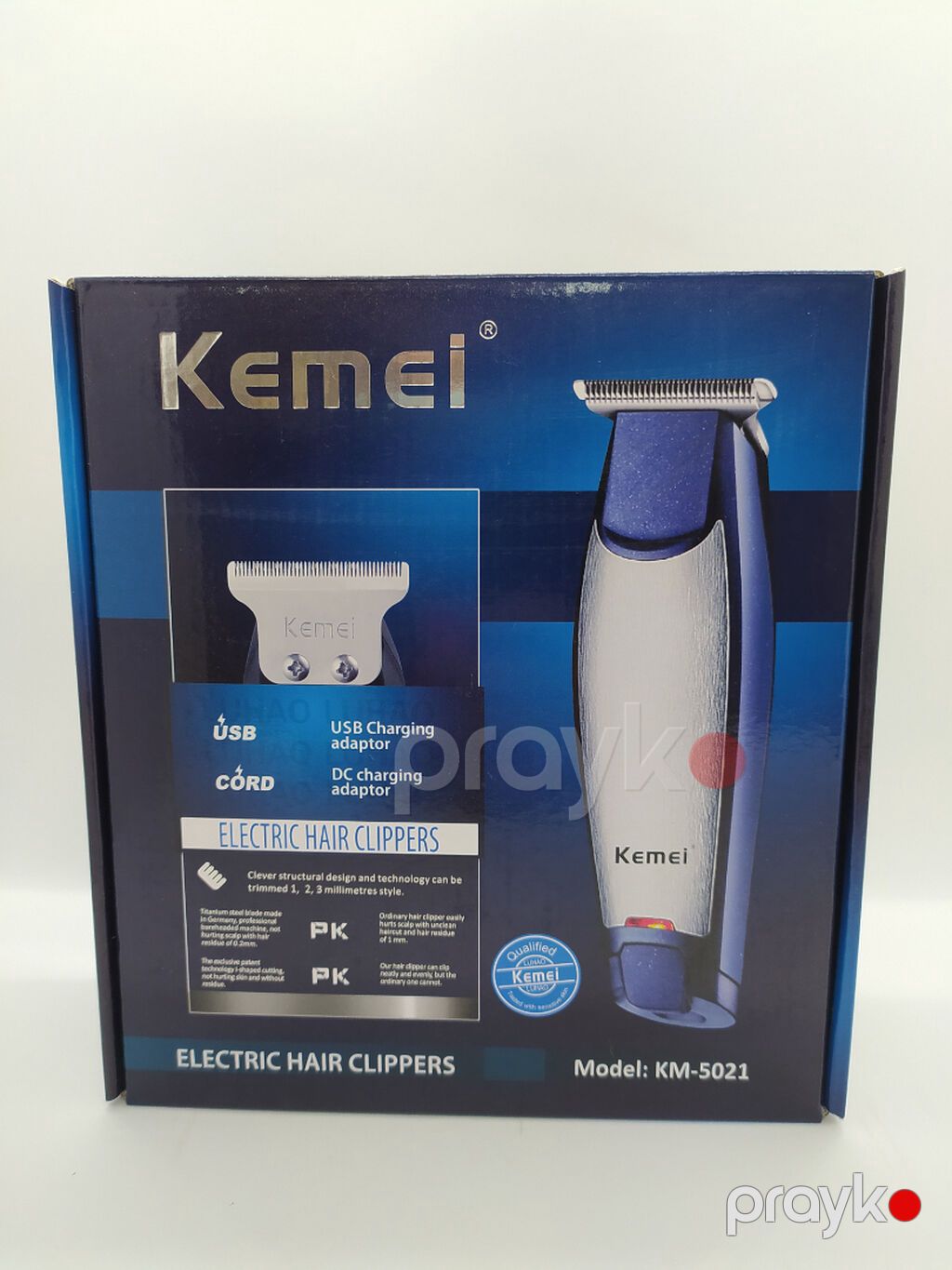 Trimmer Kemei 5021 - 60 Dəqiqə / 1 Sürət / Polad bıçaqlı / Göy rəng — Saç kəsmə maşınları, Bakı (9)
